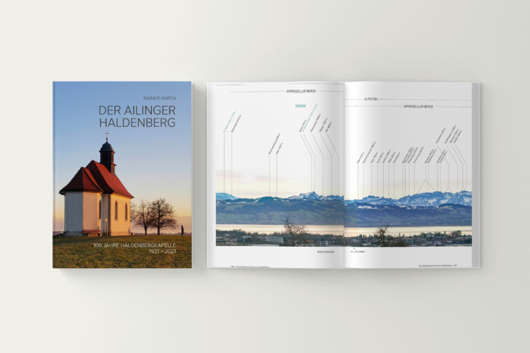 Mockup Ailinger Haldenberg von Rainer Barth mit Cover und 2 Inhaltsseiten